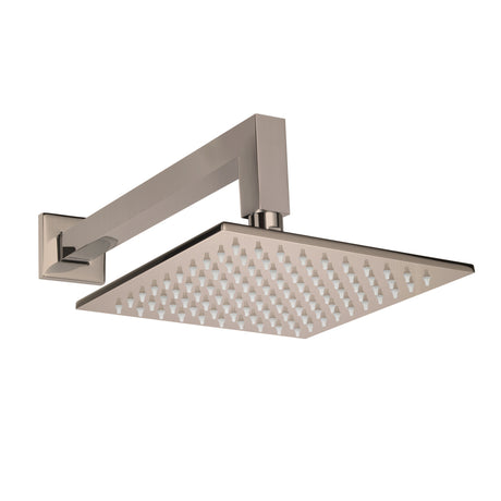 ThermaSol Rainhead Shower Fixture with Arm, Sqaure