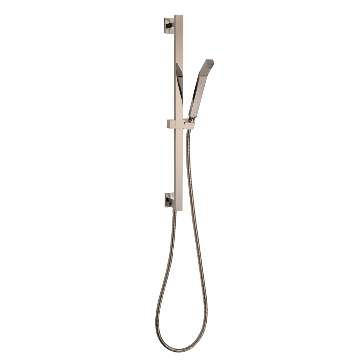 ThermaSol Shower Rail, Hose, and Wand Fixture, Square