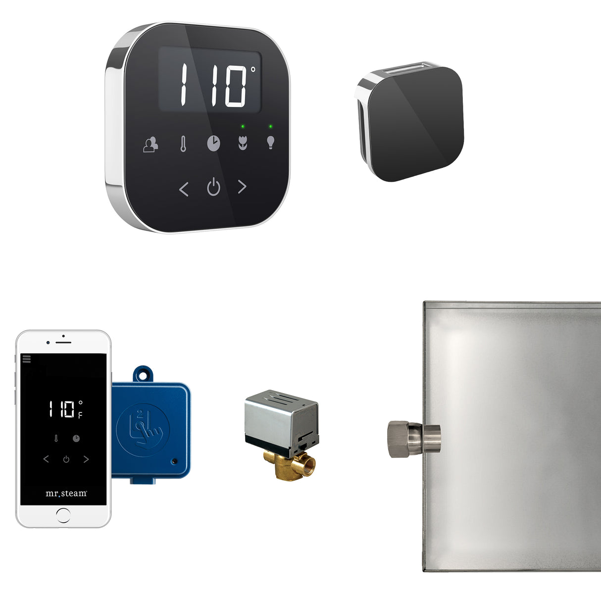 Mr.Steam AirButler Aroma Glass Steam Shower Control Package