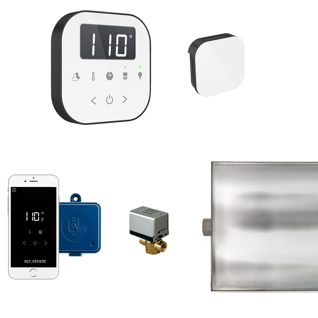 Mr.Steam AirButler Aroma Glass Steam Shower Control Package