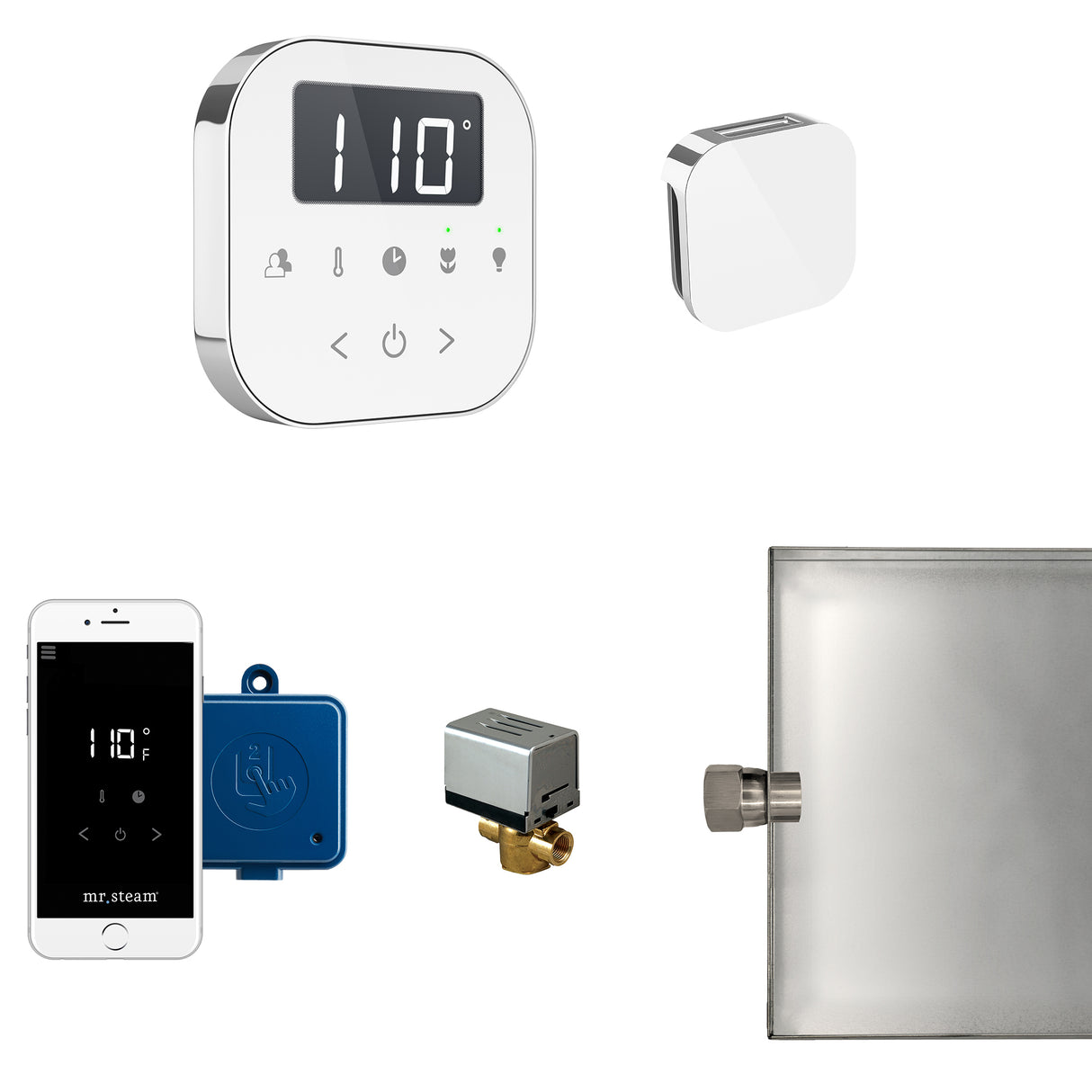 Mr.Steam AirButler Aroma Glass Steam Shower Control Package