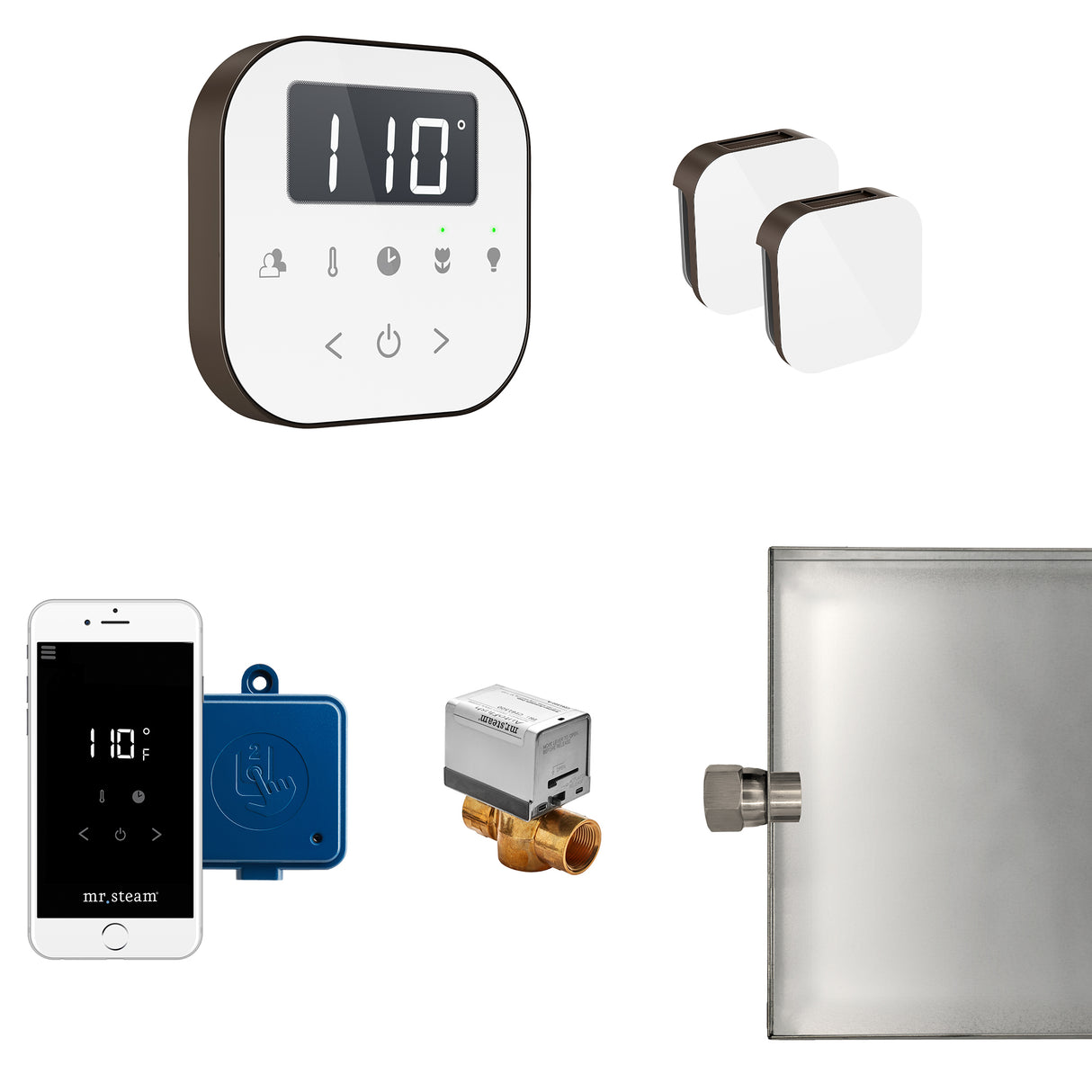 Mr.Steam AirButler Max Aroma Glass Steam Shower Control Package