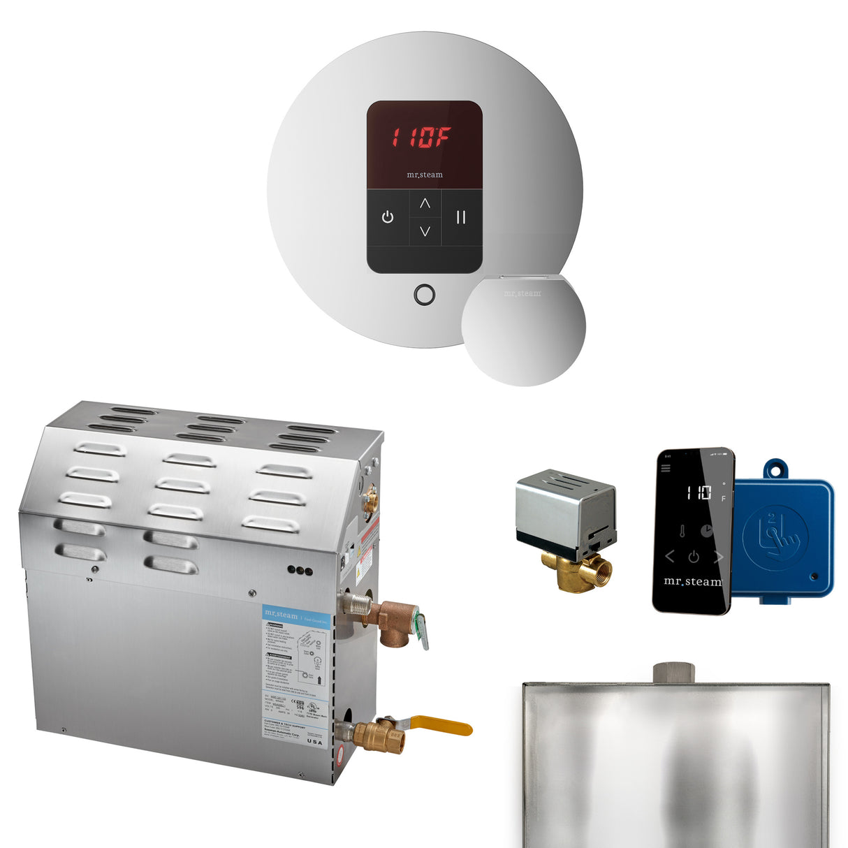 Mr.Steam MS Series Steam Shower Generator Package with Accessories, 9kW