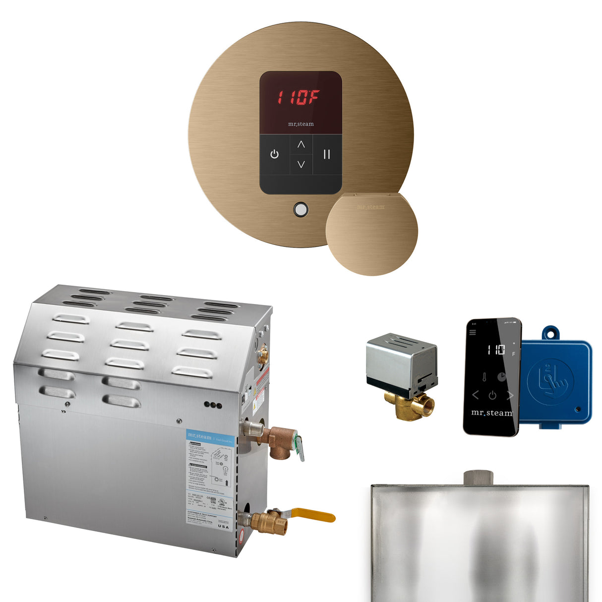 Mr.Steam MS Series Steam Shower Generator Package with Accessories, 9kW