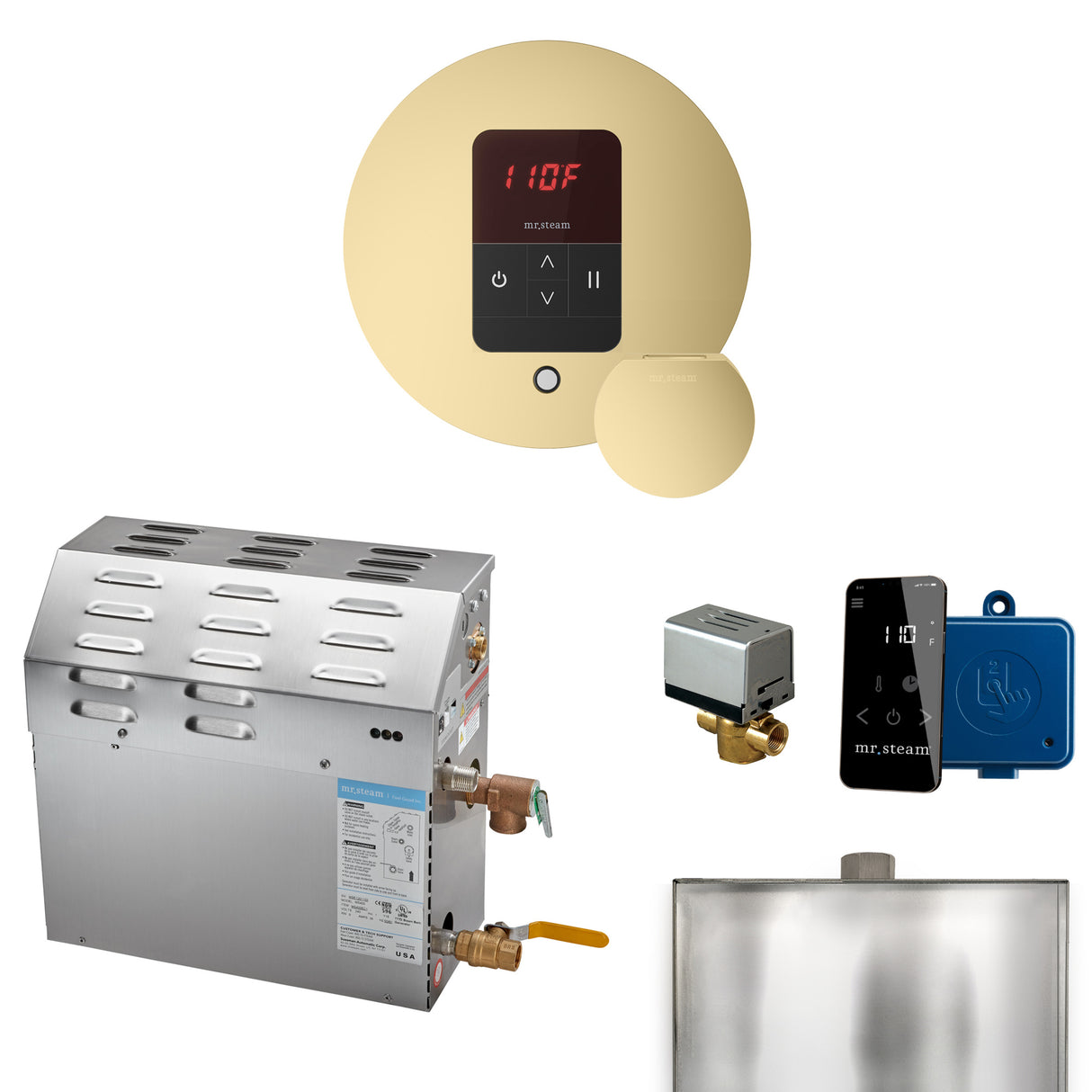Mr.Steam MS Series Steam Shower Generator Package with Accessories, 9kW