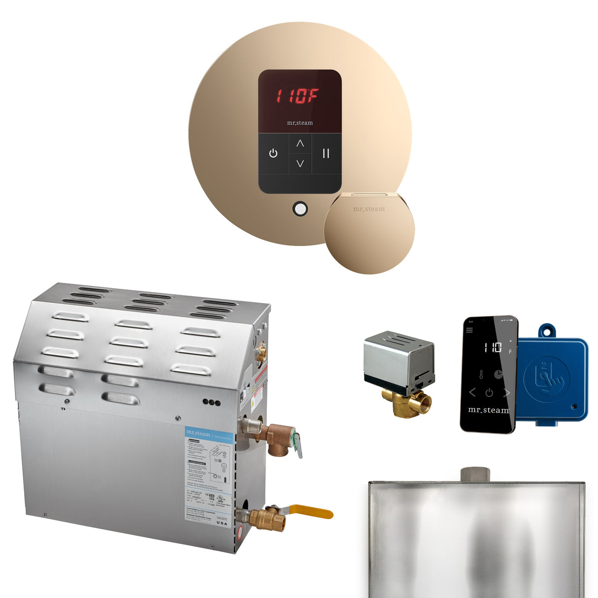 Mr.Steam MS Series Steam Shower Generator Package with Accessories, 9kW