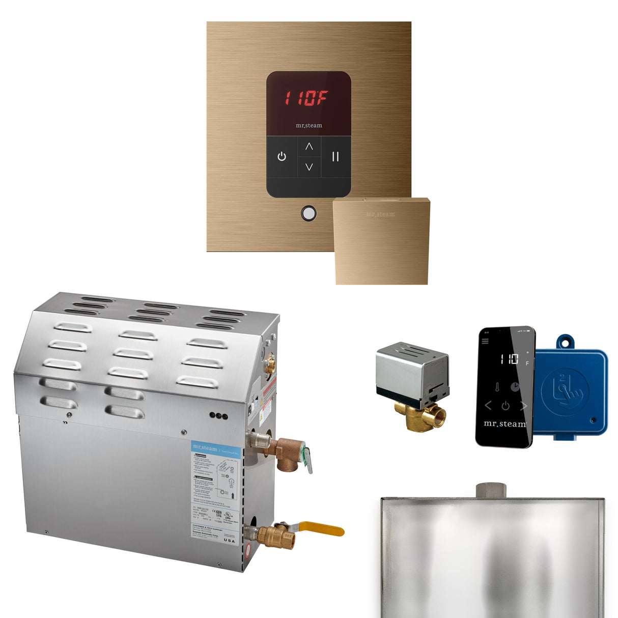 Mr.Steam MS Series Steam Shower Generator Package with Accessories, 9kW