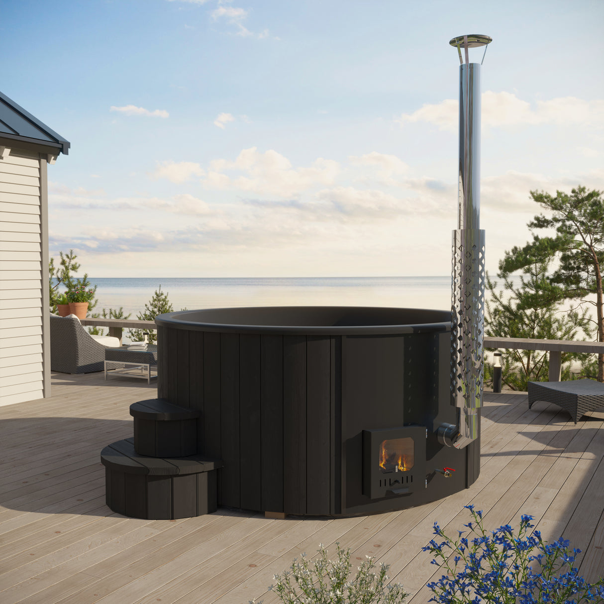 SaunaLife SOAK Series Wood Burning Hot Tub