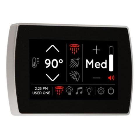 ThermaSol SignaTouch Series 5" Smart Touchscreen Steam Shower Control, Contemporary Flushmount