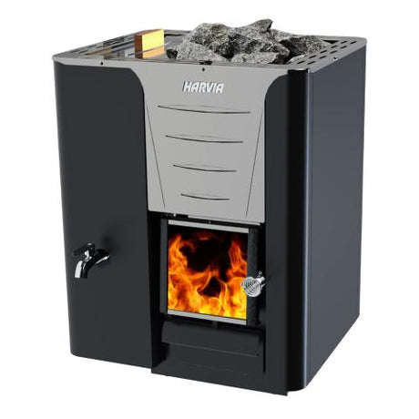 Harvia Pro Series Wood Sauna Stove with Water Tank, 24.1kW