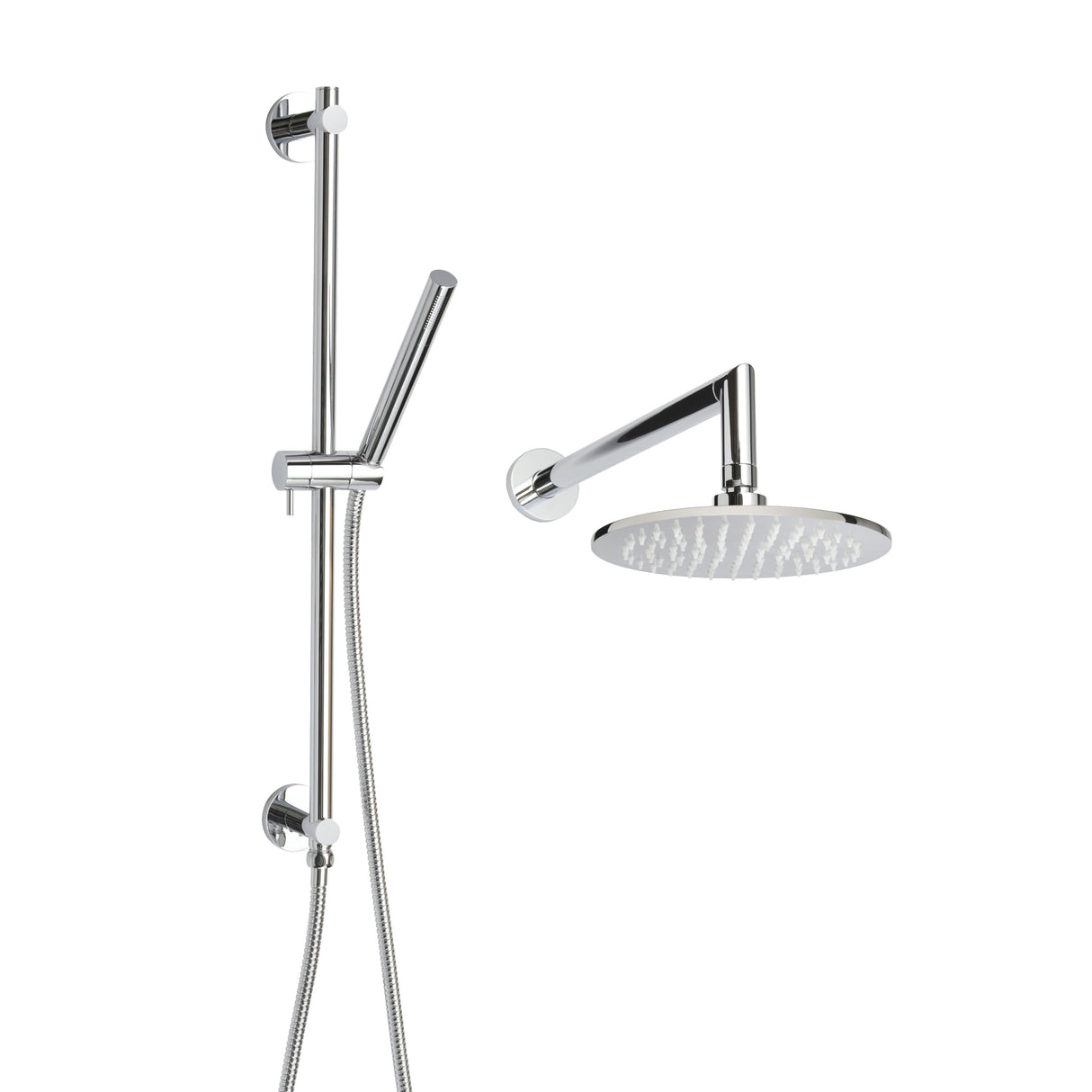 ThermaSol Complete Rain Shower Fixture Package, Round
