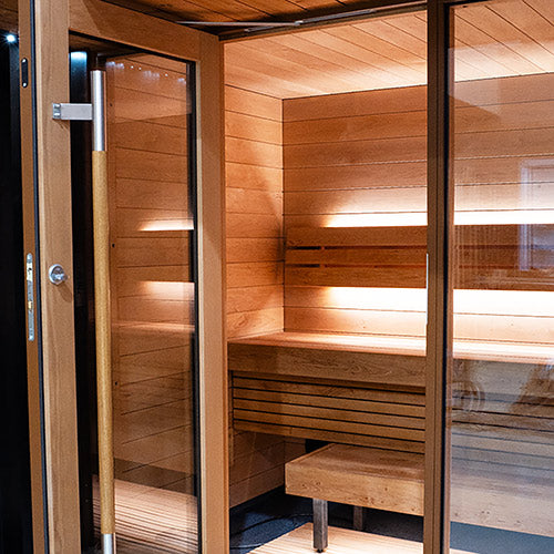 Saunum AirCube 3 Terrace Outdoor Sauna, 4 Person
