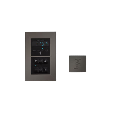 ThermaSol Signature Steam Shower Modern Recessed Control with SteamVection Steamhead Kit, Square