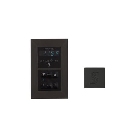 ThermaSol Signature Steam Shower Modern Recessed Control with SteamVection Steamhead Kit, Square