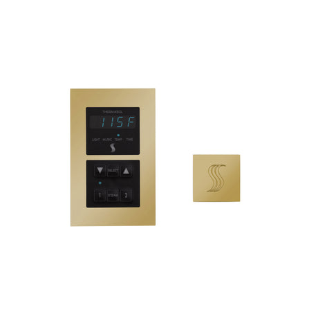 ThermaSol Signature Steam Shower Modern Recessed Control with SteamVection Steamhead Kit, Square