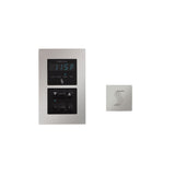 ThermaSol Signature Steam Shower Modern Recessed Control with SteamVection Steamhead Kit, Square