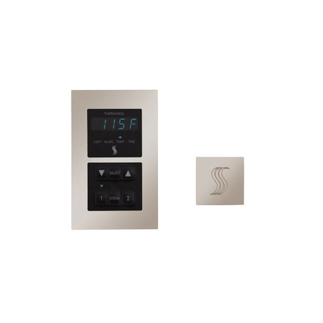 ThermaSol Signature Steam Shower Modern Recessed Control with SteamVection Steamhead Kit, Square