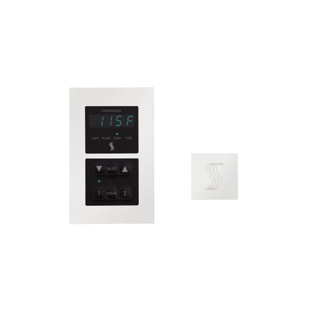 ThermaSol Signature Steam Shower Modern Recessed Control with SteamVection Steamhead Kit, Square