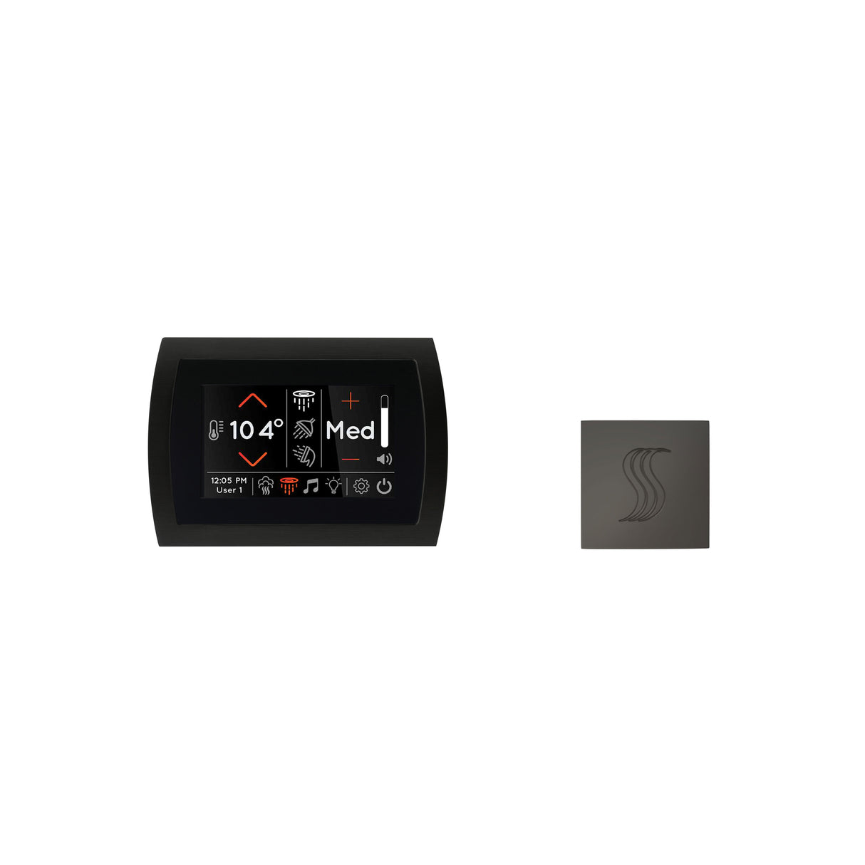 ThermaSol SignaTouch 5" Steam Shower Control with SteamVection Steamhead Kit, Square
