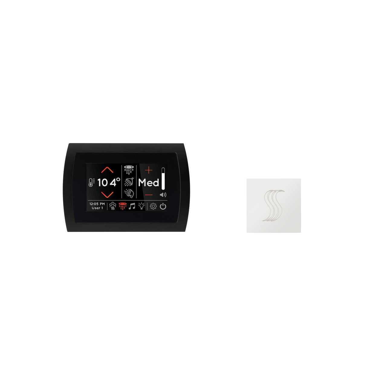 ThermaSol SignaTouch 5" Steam Shower Control with SteamVection Steamhead Kit, Square