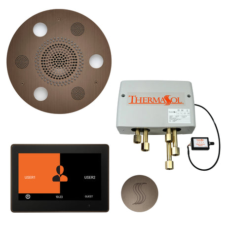 ThermaSol ThermaTouch 10" Control Serenity Rainhead Total Steam Shower Package, Round