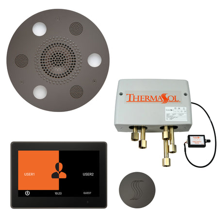 ThermaSol ThermaTouch 10" Control Serenity Rainhead Total Steam Shower Package, Round