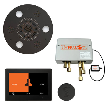 ThermaSol ThermaTouch 10" Control Serenity Rainhead Total Steam Shower Package, Round