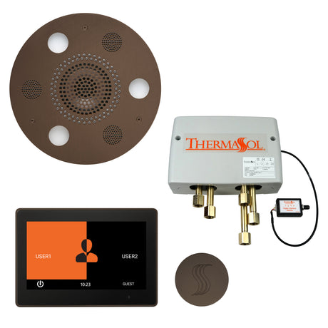 ThermaSol ThermaTouch 10" Control Serenity Rainhead Total Steam Shower Package, Round
