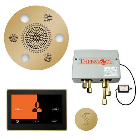 ThermaSol ThermaTouch 10" Control Serenity Rainhead Total Steam Shower Package, Round