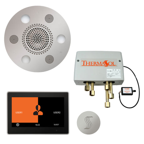 ThermaSol ThermaTouch 10" Control Serenity Rainhead Total Steam Shower Package, Round