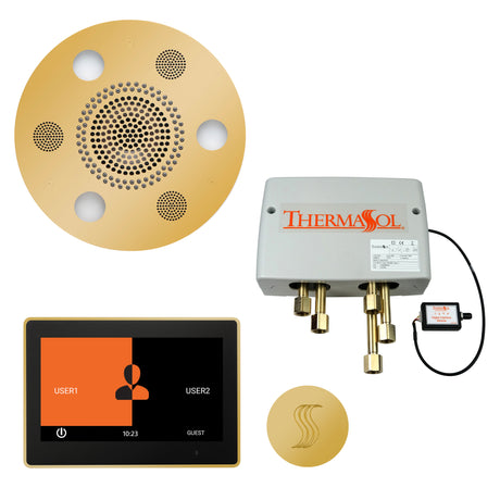ThermaSol ThermaTouch 10" Control Serenity Rainhead Total Steam Shower Package, Round