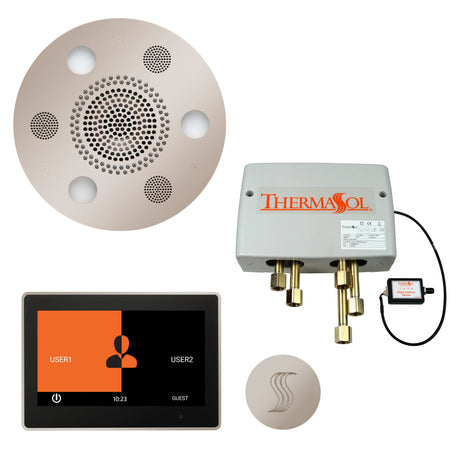 ThermaSol ThermaTouch 10" Control Serenity Rainhead Total Steam Shower Package, Round