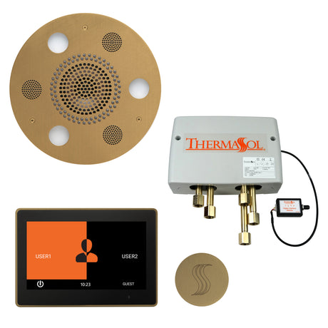 ThermaSol ThermaTouch 10" Control Serenity Rainhead Total Steam Shower Package, Round