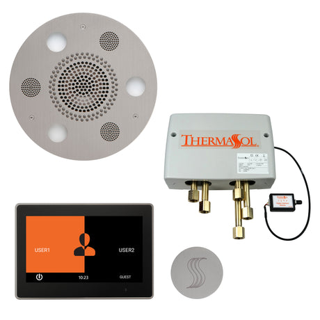 ThermaSol ThermaTouch 10" Control Serenity Rainhead Total Steam Shower Package, Round