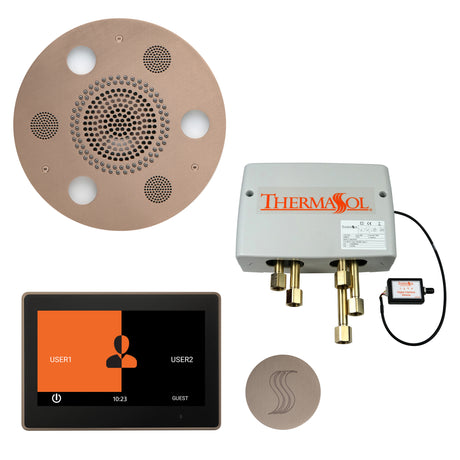 ThermaSol ThermaTouch 10" Control Serenity Rainhead Total Steam Shower Package, Round