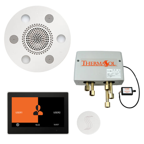 ThermaSol ThermaTouch 10" Control Serenity Rainhead Total Steam Shower Package, Round