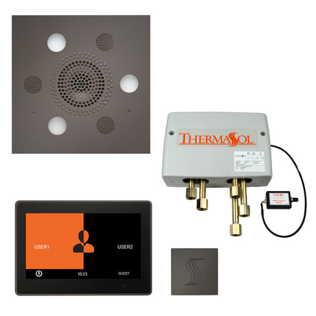 ThermaSol ThermaTouch 10" Control Serenity Rainhead Total Steam Shower Package, Square