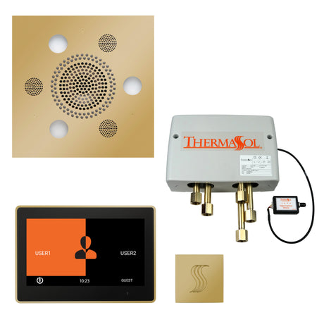ThermaSol ThermaTouch 10" Control Serenity Rainhead Total Steam Shower Package, Square