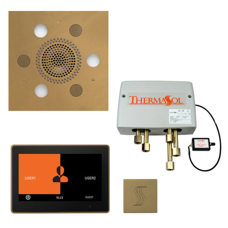 ThermaSol ThermaTouch 10" Control Serenity Rainhead Total Steam Shower Package, Square