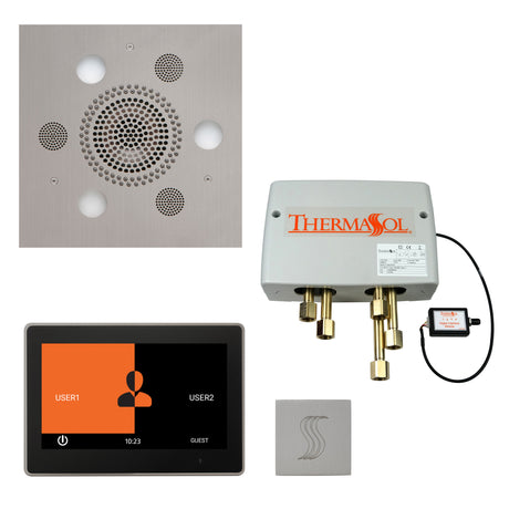 ThermaSol ThermaTouch 10" Control Serenity Rainhead Total Steam Shower Package, Square