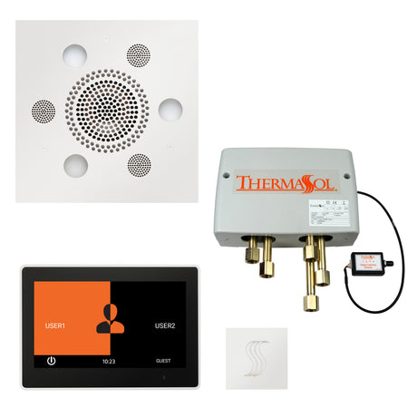 ThermaSol ThermaTouch 10" Control Serenity Rainhead Total Steam Shower Package, Square