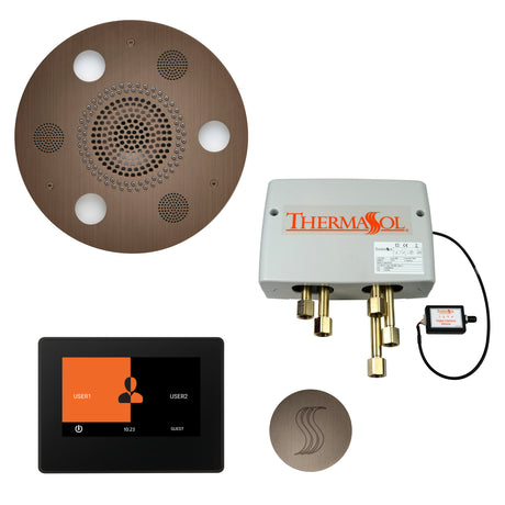 ThermaSol ThermaTouch 7" Control Serenity Rainhead Total Steam Shower Package, Round