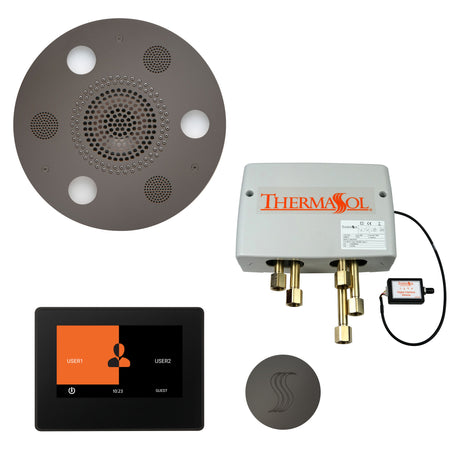 ThermaSol ThermaTouch 7" Control Serenity Rainhead Total Steam Shower Package, Round