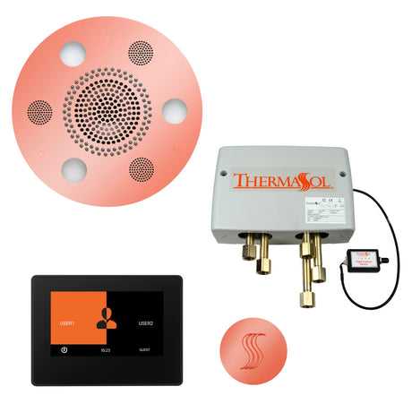 ThermaSol ThermaTouch 7" Control Serenity Rainhead Total Steam Shower Package, Round