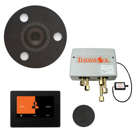 ThermaSol ThermaTouch 7" Control Serenity Rainhead Total Steam Shower Package, Round