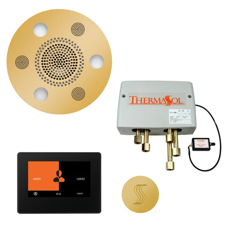ThermaSol ThermaTouch 7" Control Serenity Rainhead Total Steam Shower Package, Round