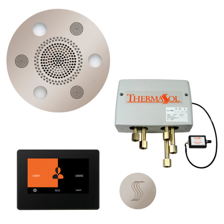 ThermaSol ThermaTouch 7" Control Serenity Rainhead Total Steam Shower Package, Round