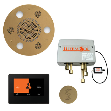 ThermaSol ThermaTouch 7" Control Serenity Rainhead Total Steam Shower Package, Round