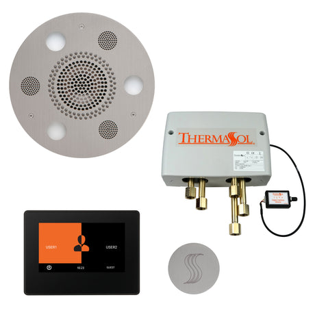 ThermaSol ThermaTouch 7" Control Serenity Rainhead Total Steam Shower Package, Round