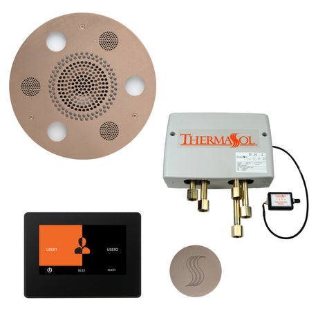 ThermaSol ThermaTouch 7" Control Serenity Rainhead Total Steam Shower Package, Round